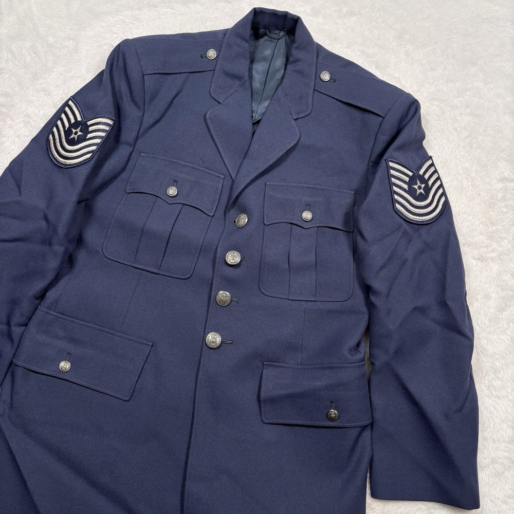 1973 USAF US Air Force Tropical Blue‎ 1549 Service Dress Uniform Jacket Coat 40L